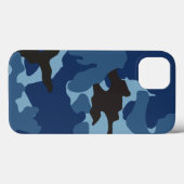 Militaire Camouflage Cool Blue Camo-achtergrond Case-Mate iPhone Case (Achterkant (horizontaal))