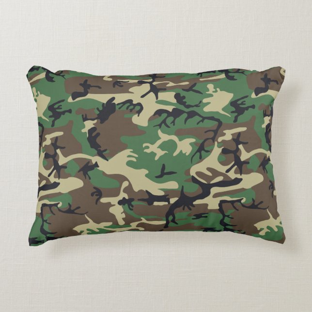 Militaire Camouflage Decoratief Kussen (Voorkant)