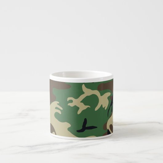 Militaire Camouflage Espresso Kop (Voorkant)