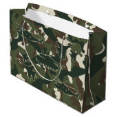 Militaire Camouflage Gift Bag - Jongens Verjaardag Groot Cadeauzakje (Achterkant Gekanteld)