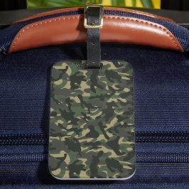 Militaire camouflage groen bagagelabel