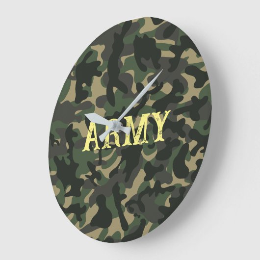 Militaire camouflage groen grote klok (Hoek)