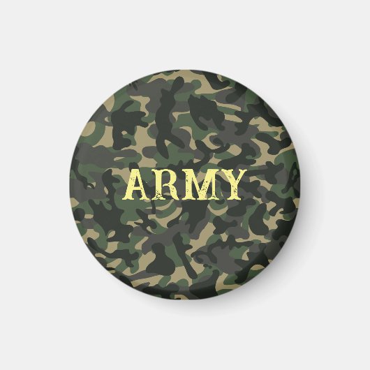 Militaire camouflage groen magneet (Voorkant)