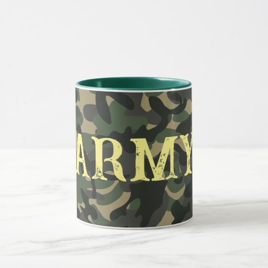 Militaire camouflage groen mok (Midden)