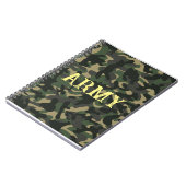 Militaire camouflage groen notitieboek (Linkerzijde)