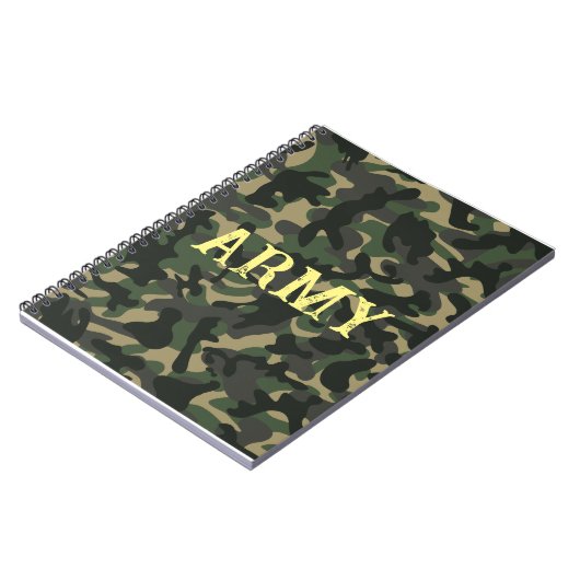 Militaire camouflage groen notitieboek (Linkerzijde)