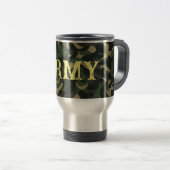 Militaire camouflage groen reisbeker (Voorkant rechts)