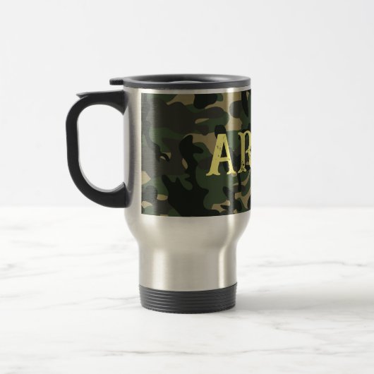 Militaire camouflage groen reisbeker (Links)