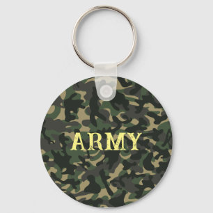 Militaire camouflage groen sleutelhanger