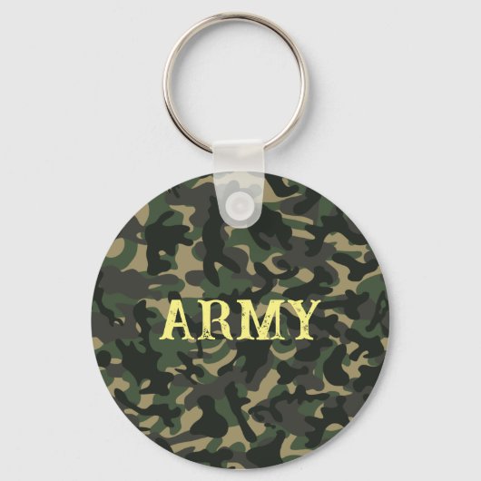 Militaire camouflage groen sleutelhanger (Voorkant)