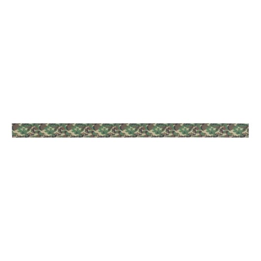 Militaire Camouflage Grosgrain Lint (Voorkant)