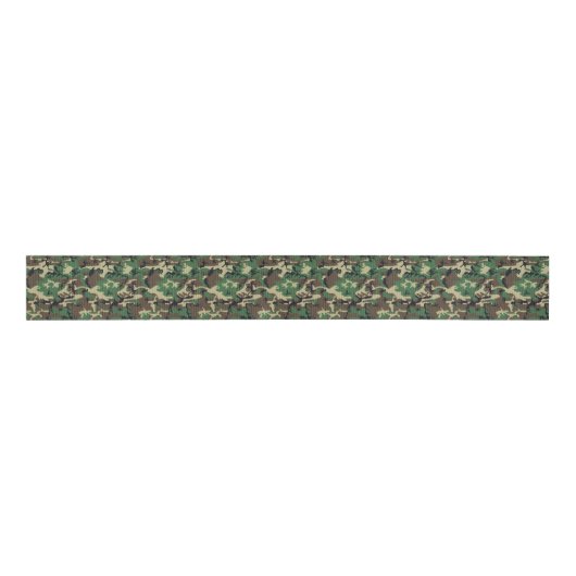 Militaire Camouflage Grosgrain Lint (Voorkant)