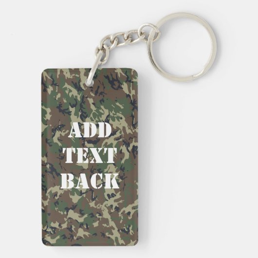 Militaire camouflage in het bos sleutelhanger (achterkant)
