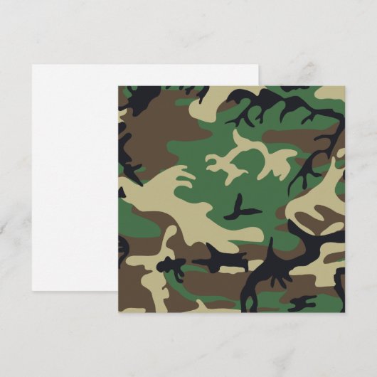 Militaire Camouflage Kaart (Voorkant / Achterkant)