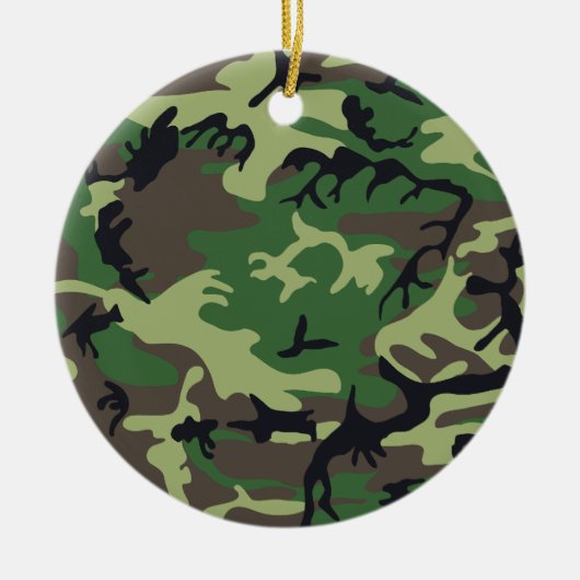 Militaire Camouflage Keramisch Ornament (Voorkant)