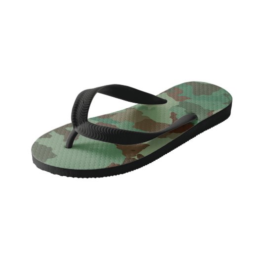 militaire camouflage - kinder teenslippers (Schuin)