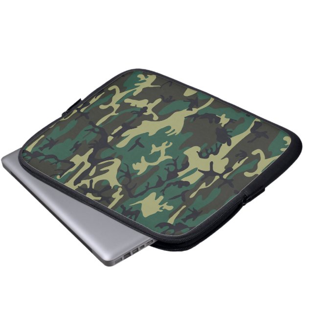 Militaire Camouflage Laptop Sleeve (Voorkant onderkant)