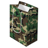 Militaire Camouflage Medium Cadeauzakje (Voorkant Gekanteld)
