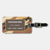 Militaire camouflage, militaire camo gepersonalise bagagelabel (Voorkant horizontaal)