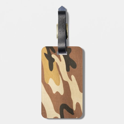 Militaire camouflage, militaire camo gepersonalise bagagelabel (Achterkant verticaal)