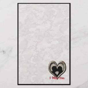 Militaire Camouflage "Miss You" Briefpapier