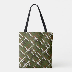 Militaire Camouflage Pistool Cool Geweer GI Style Tote Bag