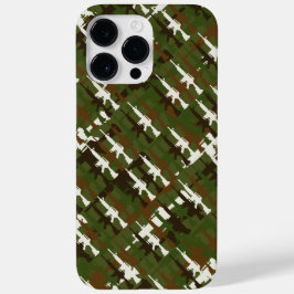 Militaire Camouflage Pistool Geweren GI Stijl Camo Case-Mate iPhone 14 Pro Max Hoesje