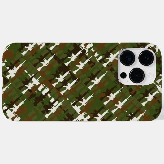 Militaire Camouflage Pistool Geweren GI Stijl Camo Case-Mate iPhone Case (Achterkant (horizontaal))