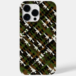 Militaire Camouflage Pistool Geweren GI Stijl Cool Case-Mate iPhone 14 Pro Max Hoesje