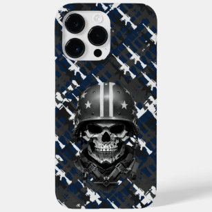 Militaire Camouflage Pistool geweren schedel GI st Case-Mate iPhone 14 Pro Max Hoesje