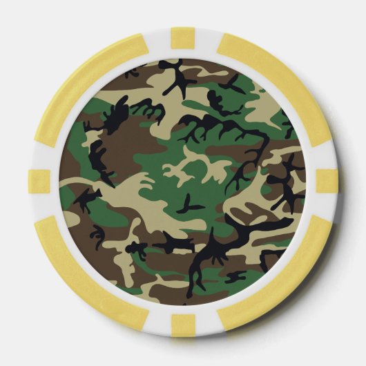 Militaire Camouflage Poker Chips (Voorkant)