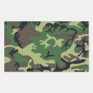 Militaire Camouflage Rechthoekige Sticker