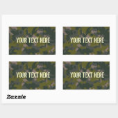 Militaire camouflage rechthoekige sticker (Vel)