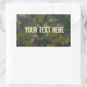 Militaire camouflage rechthoekige sticker (Tas)