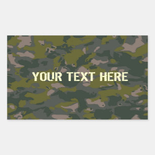 Militaire camouflage rechthoekige sticker