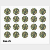 Militaire Camouflage Ronde Sticker (Vel)