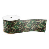 Militaire Camouflage Satijnen Lint (Spoel)