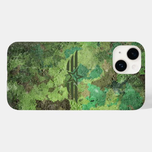 Militaire Camouflage Stervleugel – Rugged Army Case-Mate iPhone Case (Achterkant (horizontaal))