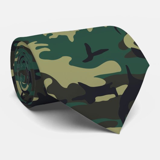 Militaire Camouflage Stropdas (Opgerold)