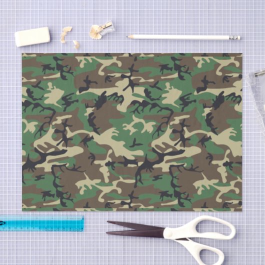 Militaire Camouflage Tissuepapier (Craft)
