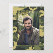 militaire camouflage Verjaardag met Foto Kaart (Voorkant)