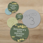 Militaire camouflage Verjaardagsfeestfoto Custom Confetti