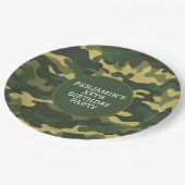 Militaire camouflage Verjaardagsfeestthema Aangepa Papieren Bordje (Gekanteld)