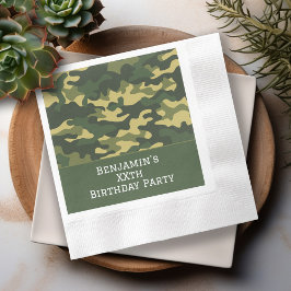 Militaire camouflage Verjaardagsfeestthema Aangepa Servet