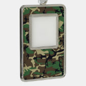 Militaire Camouflage Verzilverd Omlijst Ornament (Rechts)