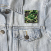 Militaire Camouflage Vierkante Button 5,1 Cm (In situ)
