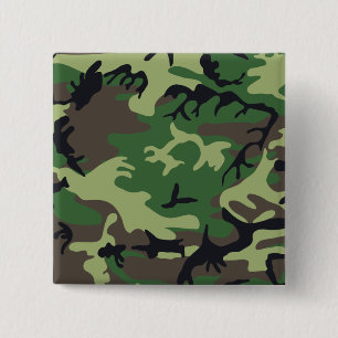 Militaire Camouflage Vierkante Button 5,1 Cm