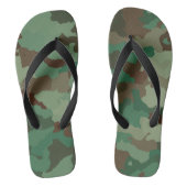 militaire camouflage - volwassen teenslippers (Voetbed)