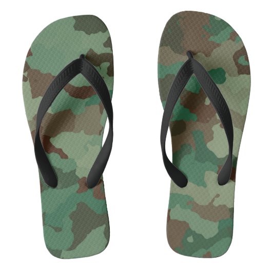 militaire camouflage - volwassen teenslippers (Voetbed)