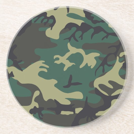 Militaire Camouflage Zandsteen Onderzetter (Voorkant)